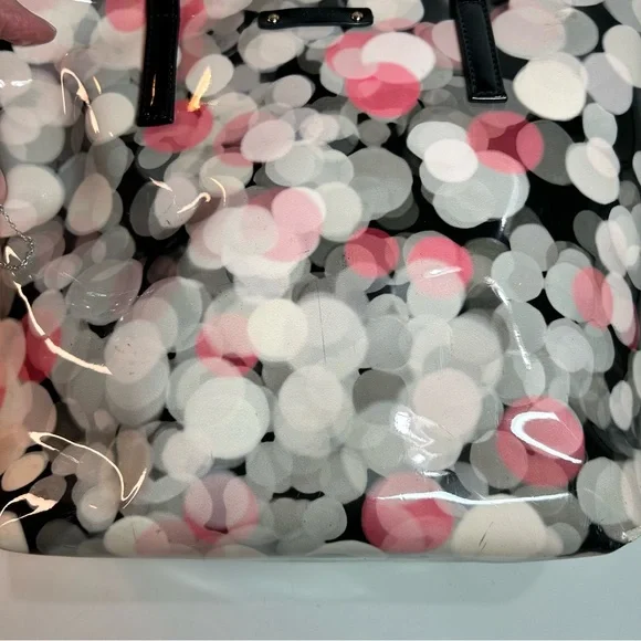 Kate Spade Cherry Terrace Jeralyn Patent Festive Bubbles Tote, Shoulder Bag. - Picture 4 of 16